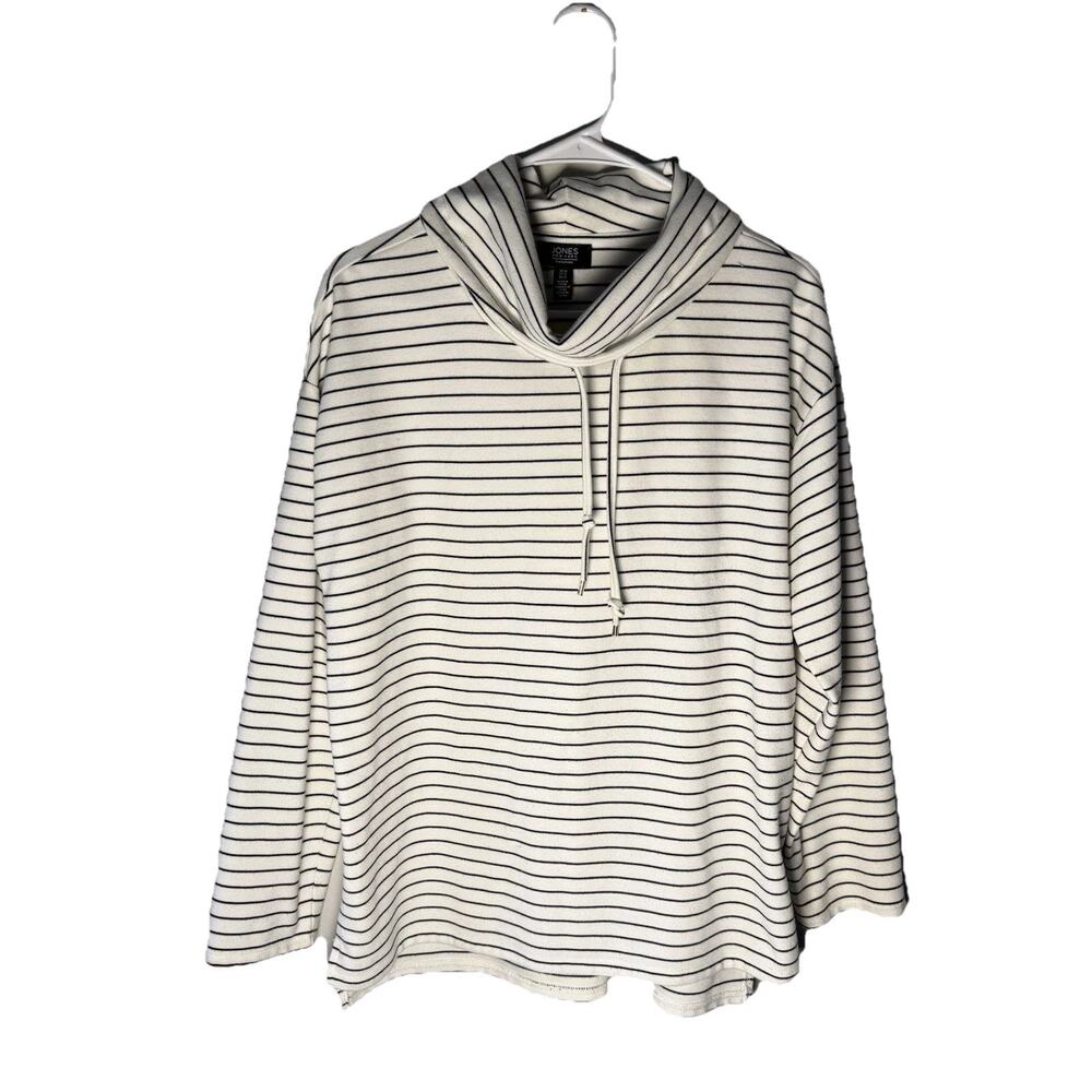 Jones New York Signature Women’s Striped Cowl Neck Sweater Size M